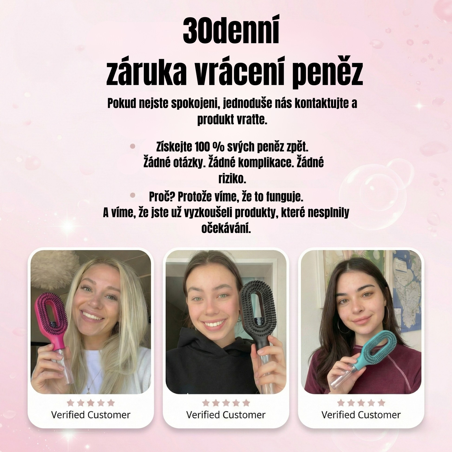 Rozčesávací kartáč s rozprašovačem vody Glowrie™