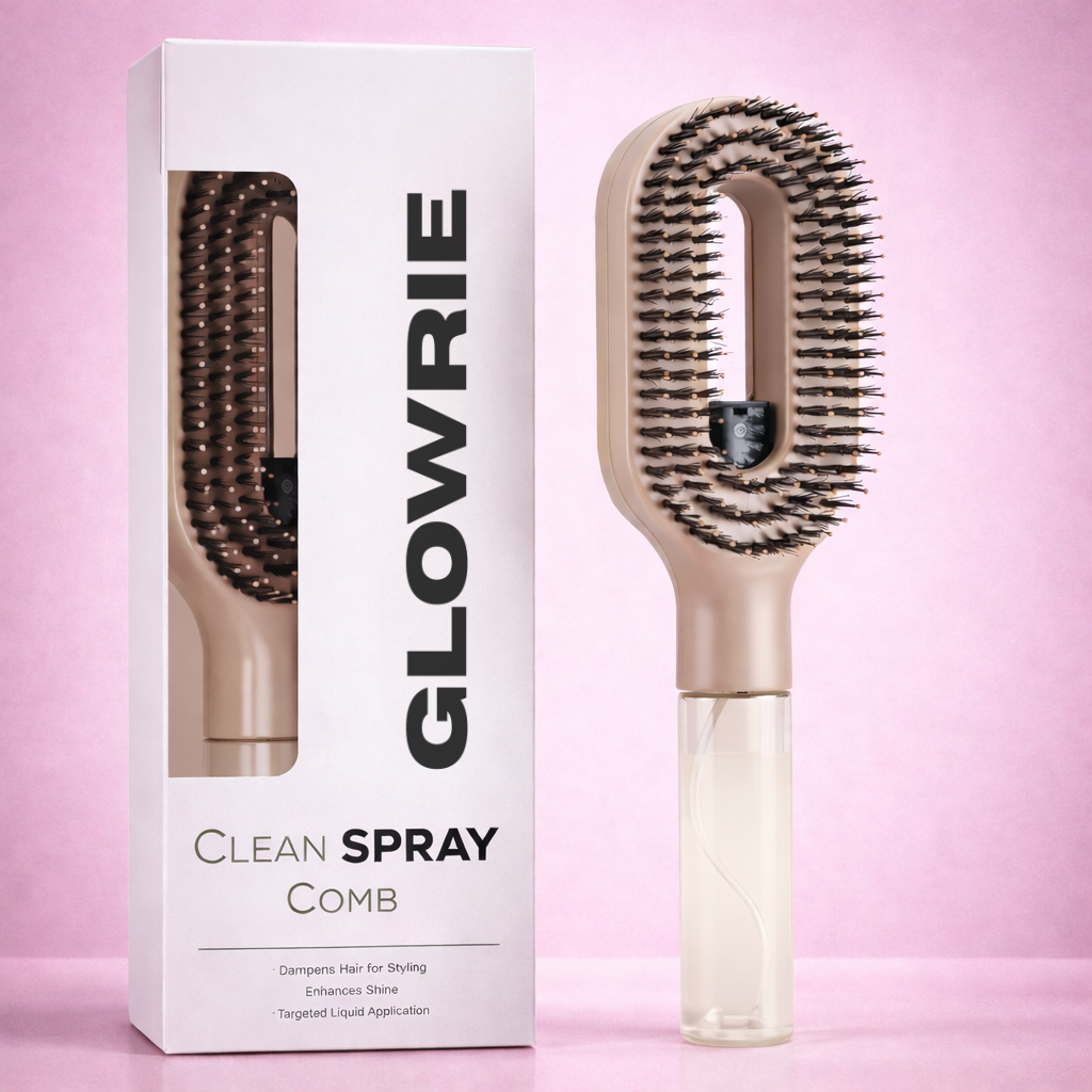 Rozčesávací kartáč s rozprašovačem vody Glowrie™