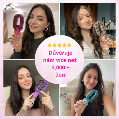 Rozčesávací kartáč s rozprašovačem vody Glowrie™