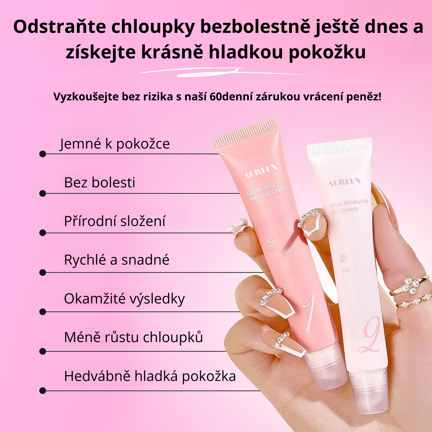 Sada na okamžité odstranění chloupků