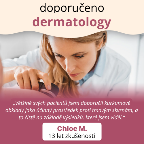 rozjasňující tampony s kurkumou a kyselinou kojovou