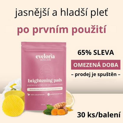 rozjasňující tampony s kurkumou a kyselinou kojovou